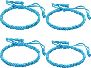 Blue Friendship Bracelet Stylish Blue Bracelets for Women Uniquely Crafted Woven Rope Bracelet