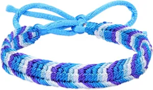 Blue Friendship Bracelets Blue String Bracelet for Women Men Adjustable Woven Rope Knot Protection Lucky Bracelets for Women Gifts for Christmas