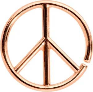 Body Candy Womens 16G PVD Stainless Steel Peace Sign Closure Ring Daith Helix Tragus Rook Earring