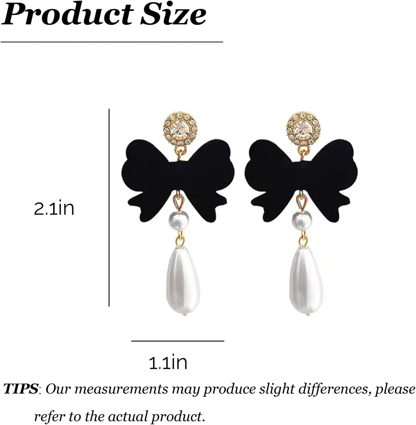 Bow Earrings for Women Pearl Bow Earrings Dainty Bow Earrings Rhinestone Bow Stud Earrings Prom Wedding Party Holiday Jewelry Gifts for Women