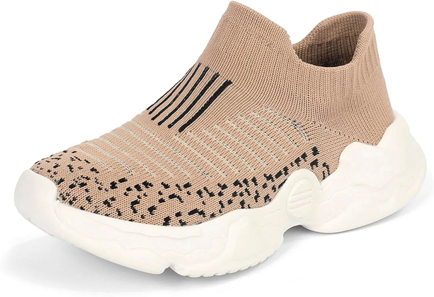 Boys Girls Walking Shoes Mesh Breathable Slip on Sneakers Toddler Wide First Walking Barefoot Shoes Non-Slip Soft Sole