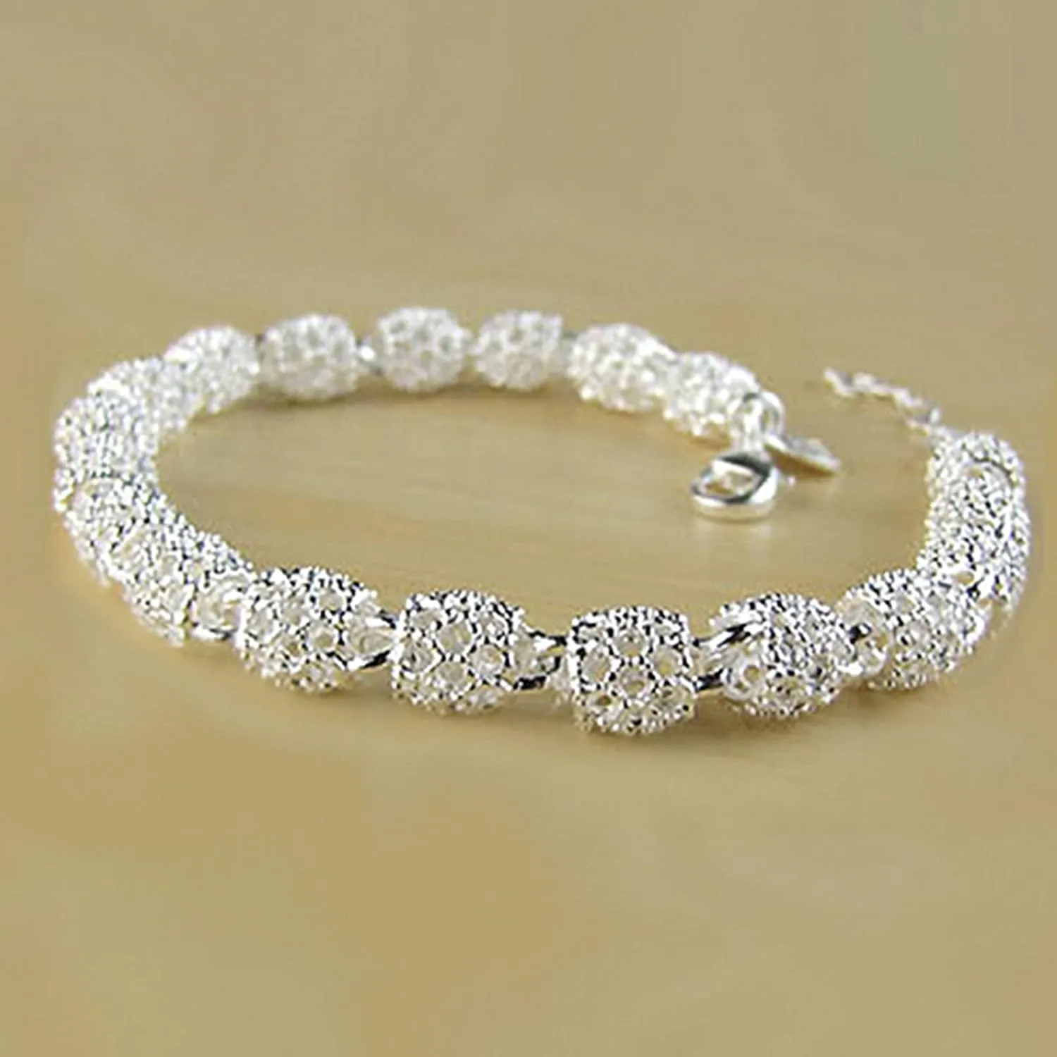 Bracelets 925 Sterling Silver Bracelets Fashion Vintage Couples Hollow Wavy Design, Party Jewelry Bangle