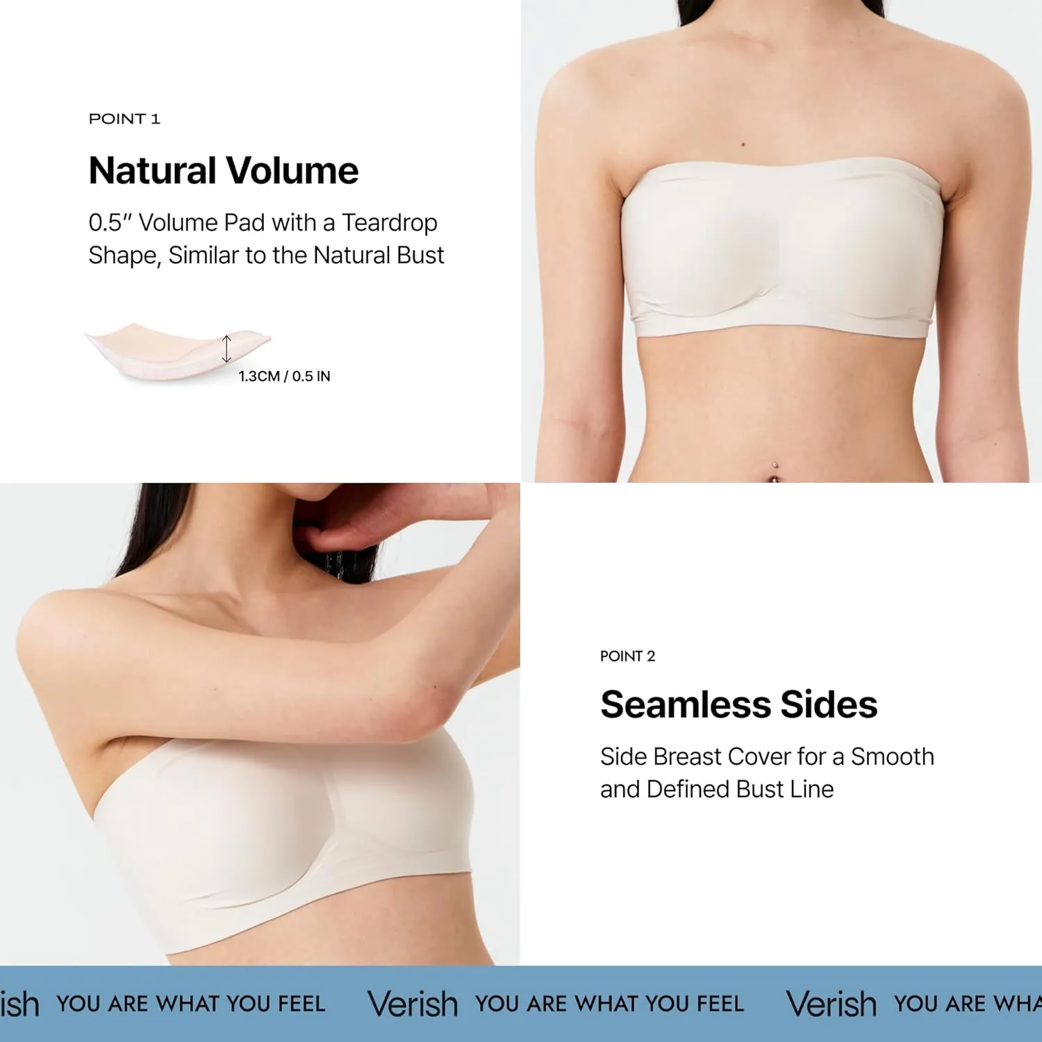Bras for Women Cool FIT Bra Off Shoulder 2.0 Comfortable Seamless Strapless Bras