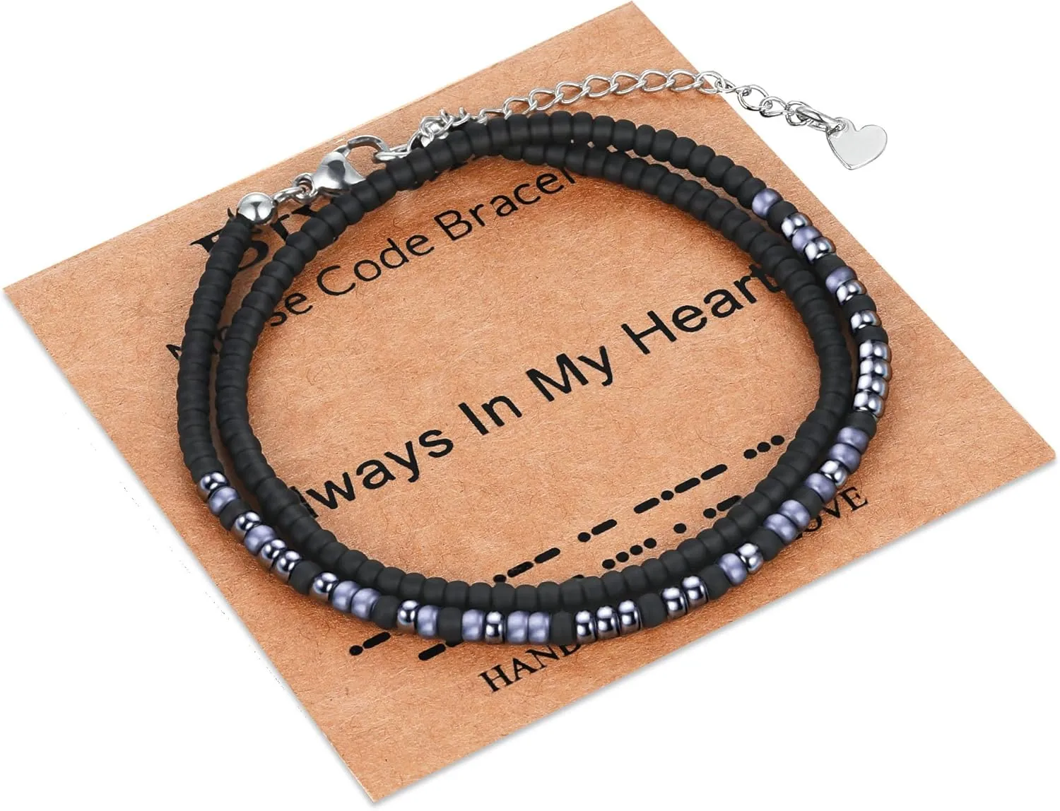 Btysun Inspirational Morse Code Bracelets for Women Men Teen Girl Gifts Best Friend Birthday Gifts for Him Her Adjustable Layered Secret Message Sister Bff Girfriend Sister Christmas Jewelry