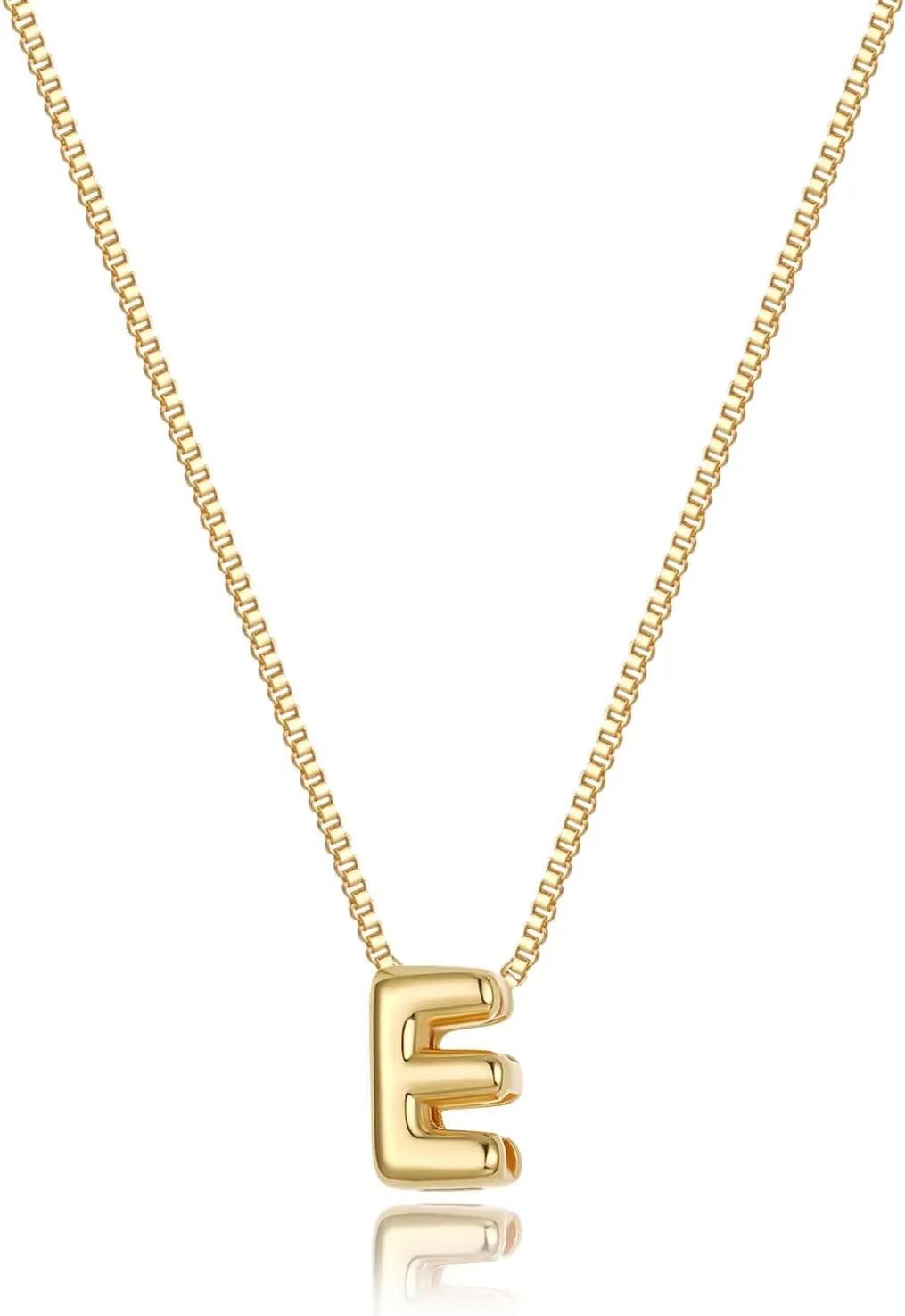 Bubble Gold Initial Necklaces Dainty Letter Necklace 14K Gold Plated Cute Name Choker Necklaces for Women Trendy Gold Personalized Jewelry Gift for Women