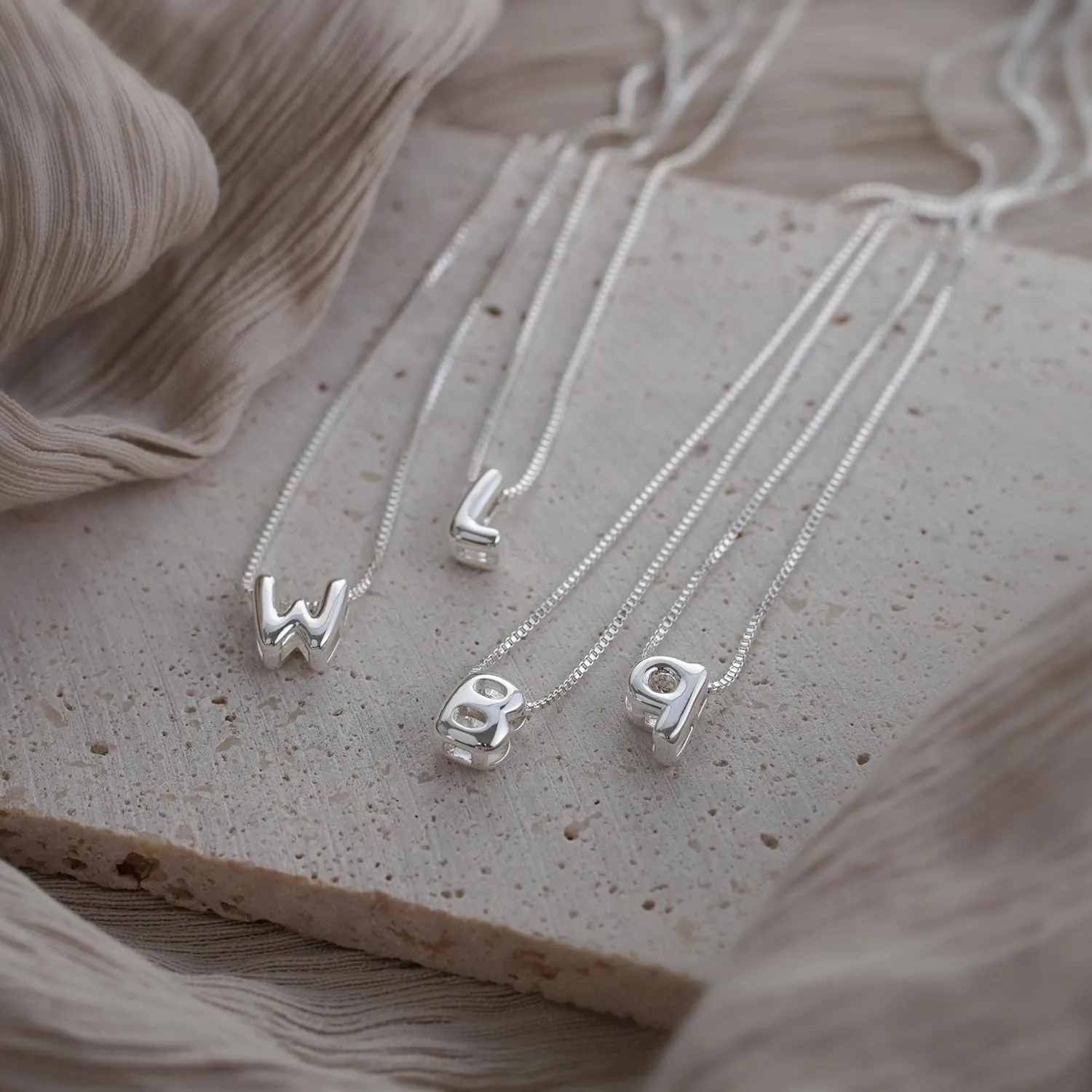 Bubble Gold Initial Necklaces Dainty Letter Necklace 14K Gold Plated Cute Name Choker Necklaces for Women Trendy Gold Personalized Jewelry Gift for Women