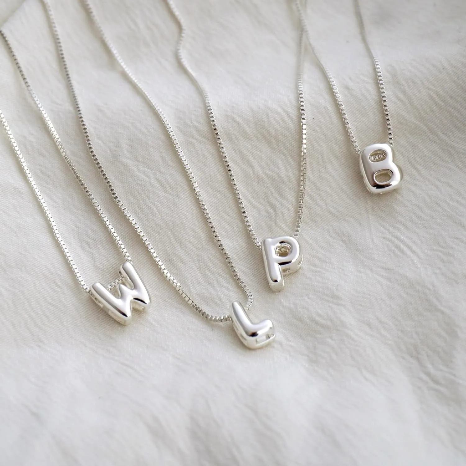 Bubble Gold Initial Necklaces Dainty Letter Necklace 14K Gold Plated Cute Name Choker Necklaces for Women Trendy Gold Personalized Jewelry Gift for Women