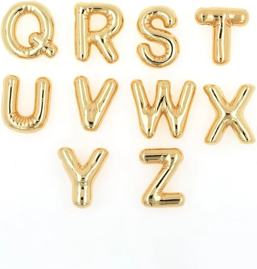Bubble Letter Necklace For Women,Dainty Balloon Initial Necklaces 18k Gold Plated Chain Pendant Alphabet Necklaces For Girlfriend Charm Simple Gift Jewelry