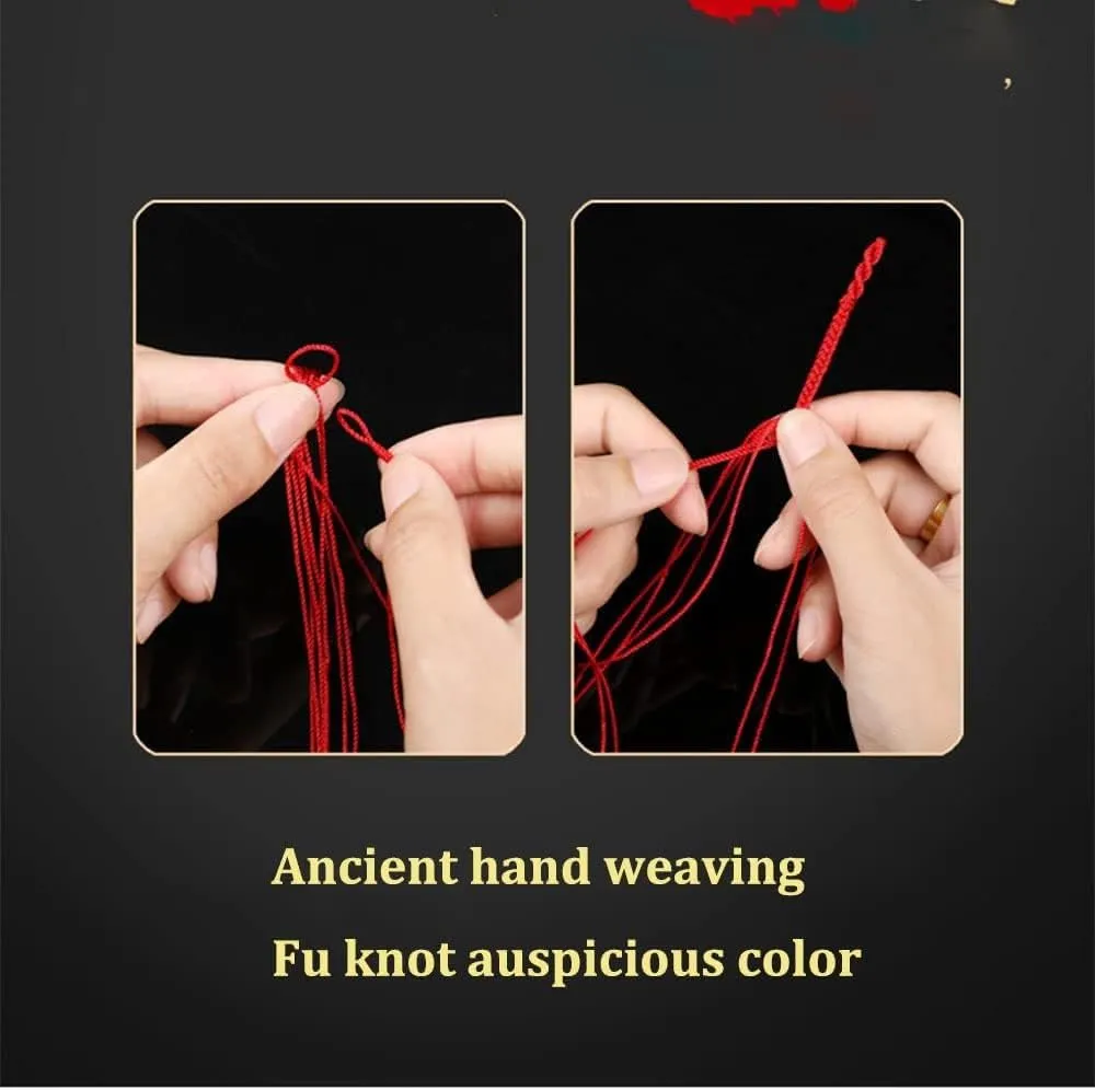 Buddhist Prayer Bead Bracelet,Buddha Meditation Beads Bangle,Handmade Weave Tibetan Buddhist Bracelets Men Women Woven Knots Bracelets Lucky Red String Bracelets for Protection ( Color : Brown , Size