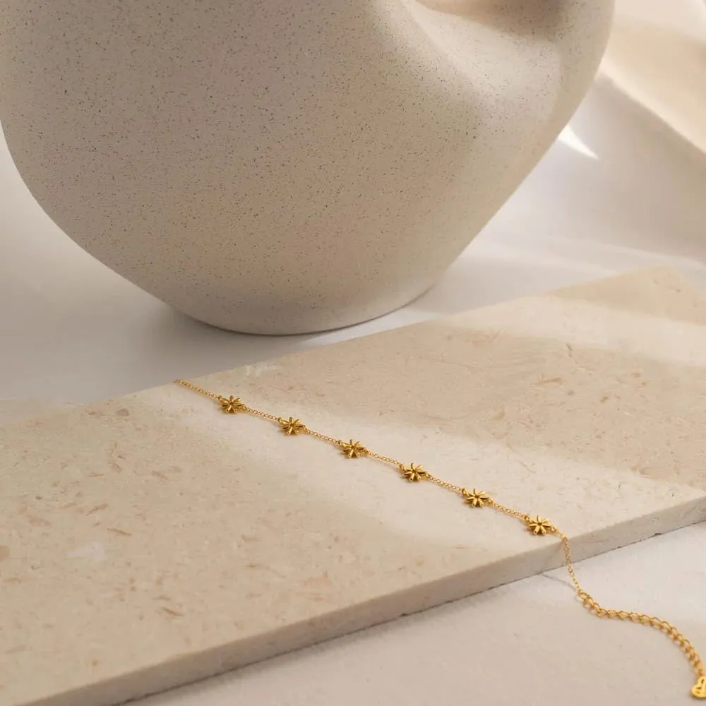 CAITLYNMINIMALIST 18K Gold Dainty Stackable Chain Bracelets Gift for Women