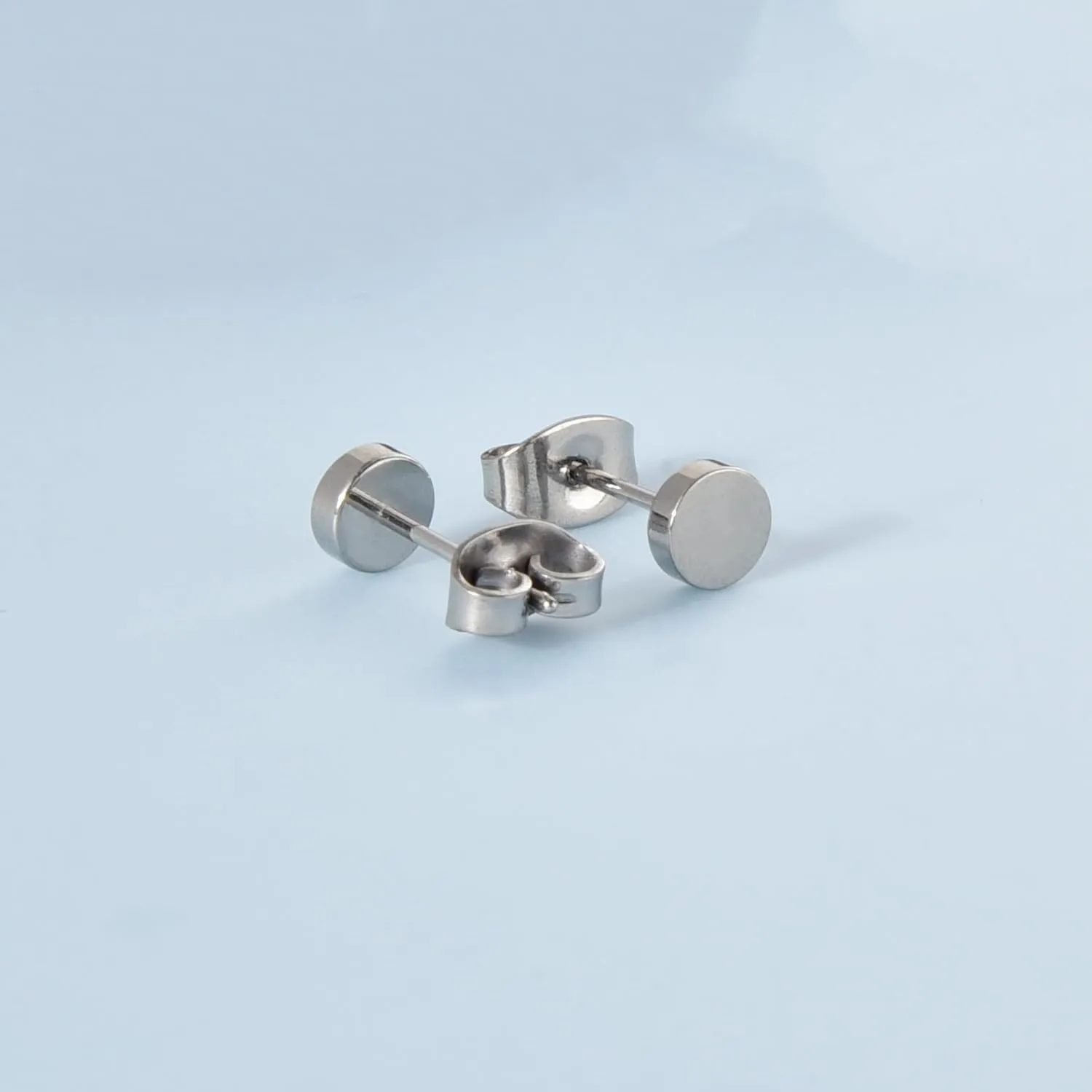 CANDYFANCY G23 Titanium Studs Earrings for Women Men Minimalist Opal Cubic Zirconia Pearl Dot Ball Stud Earrings Hypoallergenic Implanted Grade Titanium Lobe Cartilage Earrings for Sensitive Ears