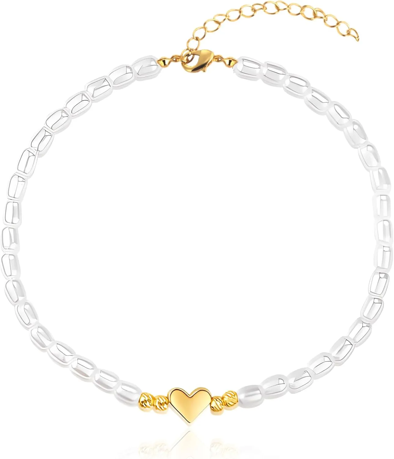 CANIPHA Bracelets Gold/Sliver Bracelets, Everyday Pearl Bracelets Accessories, Jewelry Gifts Bracelets Jewelry, Heart Bracelets Gifts Chain Bracelet for Women