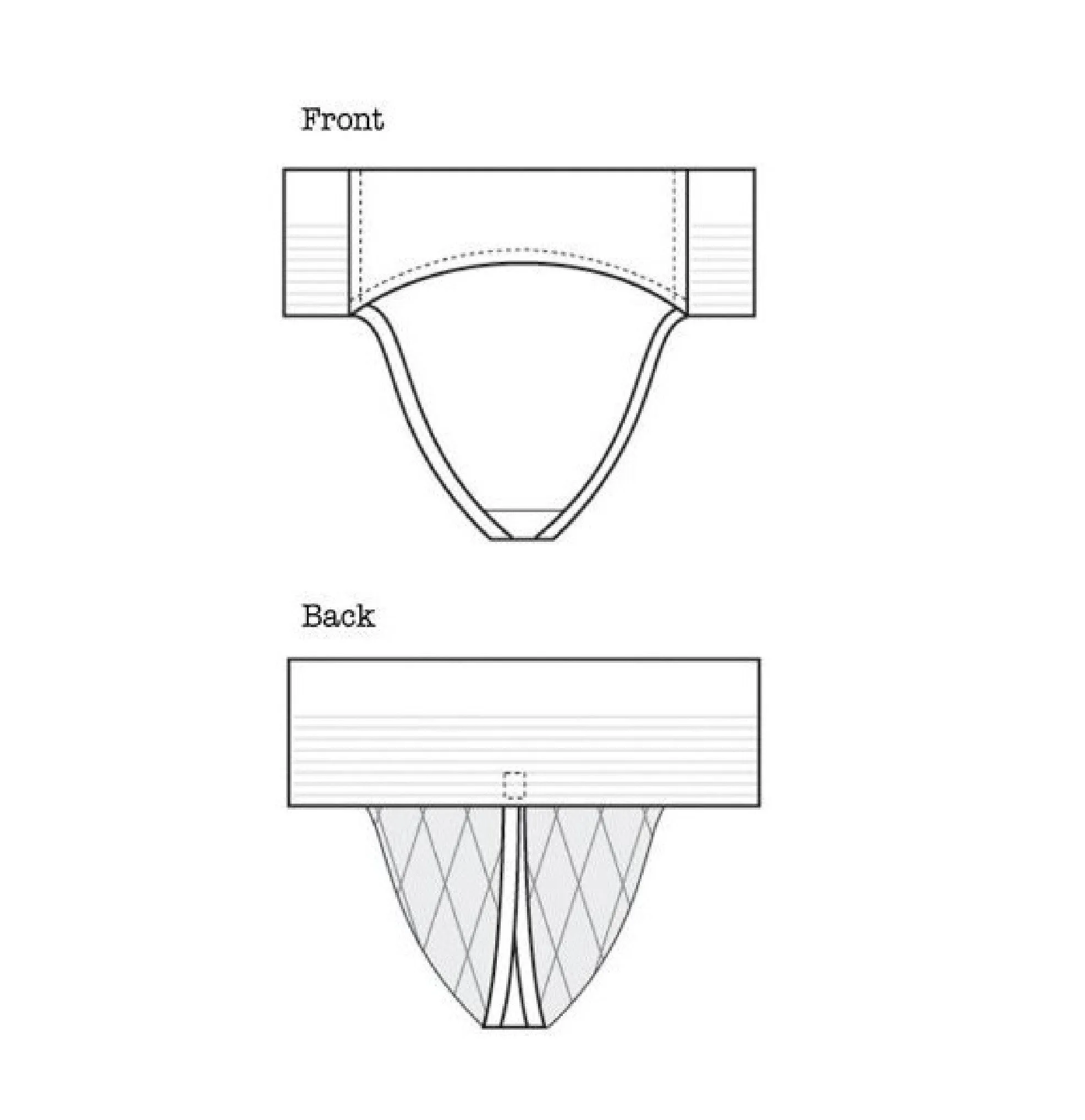 Capezio N5930 - Quilted Dance Belt Men