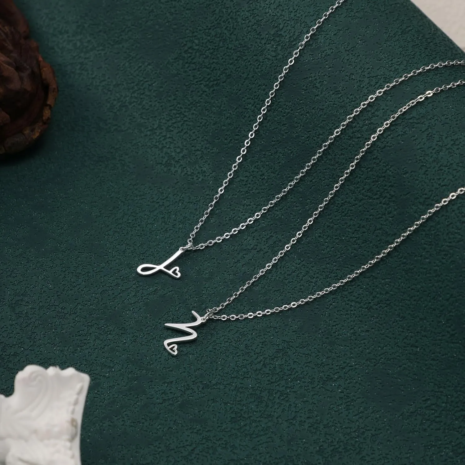 CAROVO Initial Necklaces for Women, Dainty 14K Gold/Silver Letter Pendant Necklace Trendy Simple Cute Necklaces Monogram Name Choker Necklace Jewelry Gift
