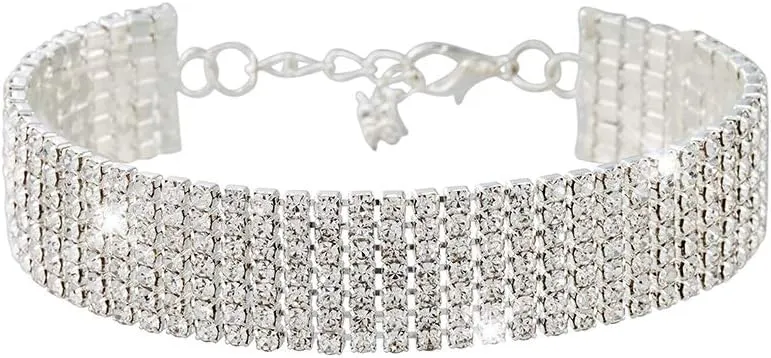 Charm Crystal Adjustable Bracelet Bangle Fashion Bridesmaid Bridal Jewelry Silver and Gold Plated