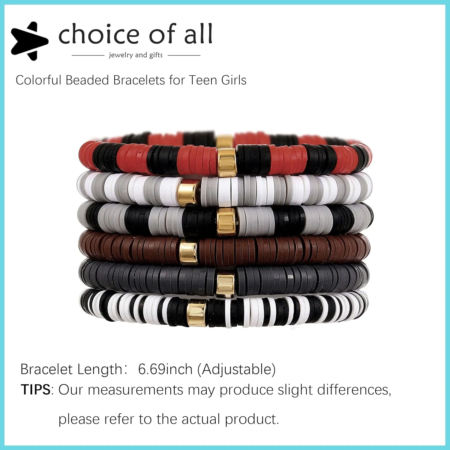 choice of all Blue Bracelets for Women Clay Bead Bracelets Preppy Bracelets Colorful Beaded Bracelet Heishi Surfer Stretch Bracelet Friendship Bracelet for s Preppey Summer Stuff Trendy Jewelry 2024