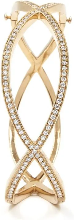 CHRIS AIRE Diamond Infinity Bangle - 18 Karat - Signature Red Gold - Round Brilliant Diamonds - Endless Love Symbol Bangles - Charm Bracelet - Ideal Gift for Women - Best Jewelry Collection