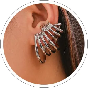 Chunky Gold Ear Cuffs for Women Non Pierced Gold Silver Painless Non-slip Cuff Earrings Minimalist Ear Clip on Cartilage Earring Multilayer Gold Hoop Earring for Women