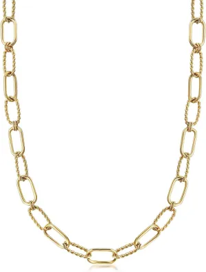 CIUNOFOR 14k Gold Multiple Selection Coffee Bean Necklace For Women, Square Toggle Clasp Necklace for Marriage Couples Cable Wire Necklace For Men Hip-Hop Unisex Adults CD Style Charm Necklace For Anniversary Best Souvenir