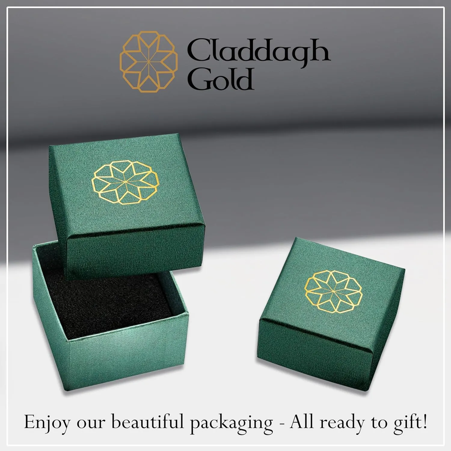 Claddagh Gold 10K &14K Gold Geometric Textured Band Ring Available In Yellow/Rose/White with Multiple Ring Size