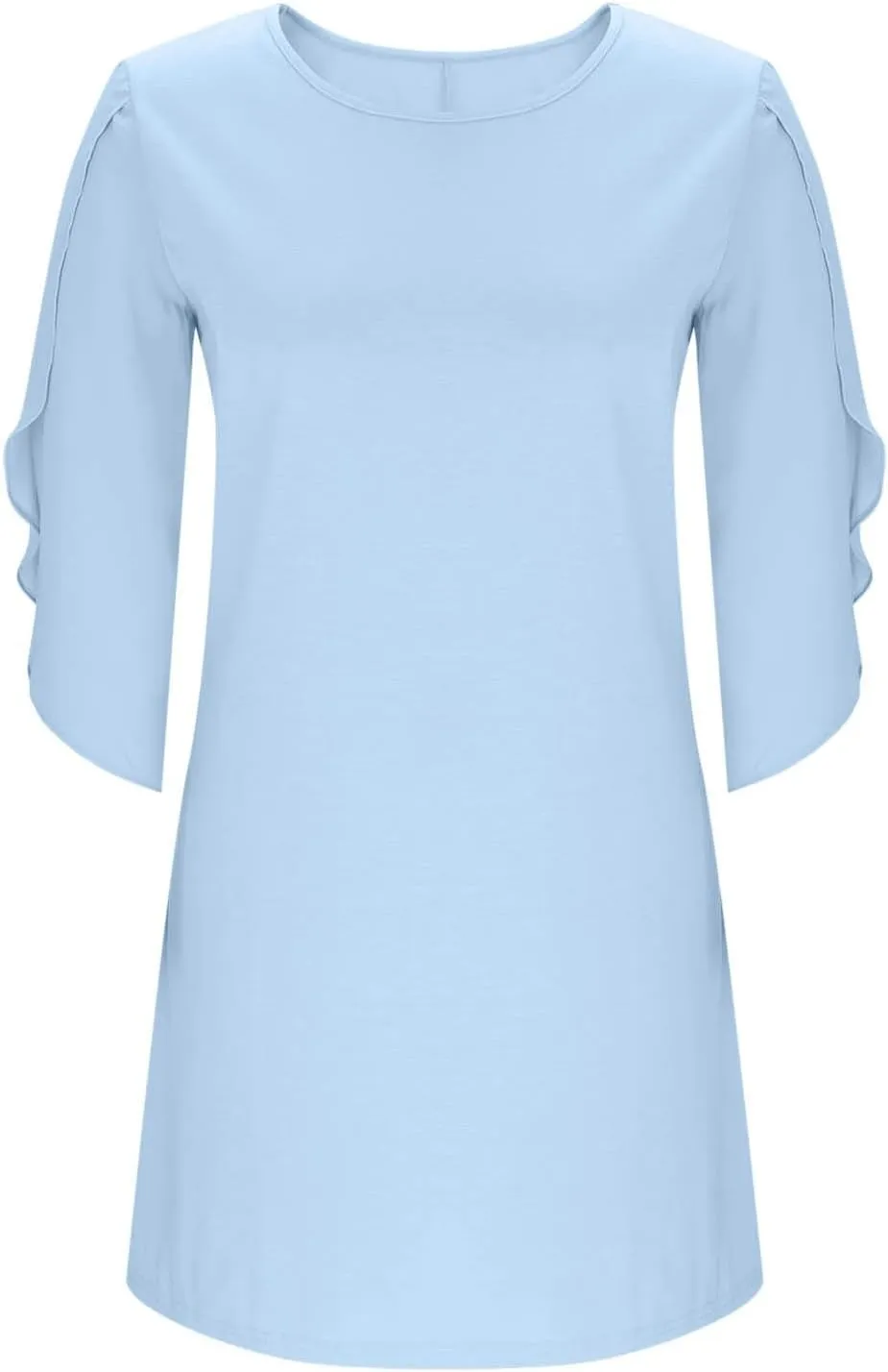 Cloak Sleeve Midi Dresses for Women Chiffon Crew Neck Flowy Elegant Summer Dress Casual Semi Formal Baggy Cape Dress
