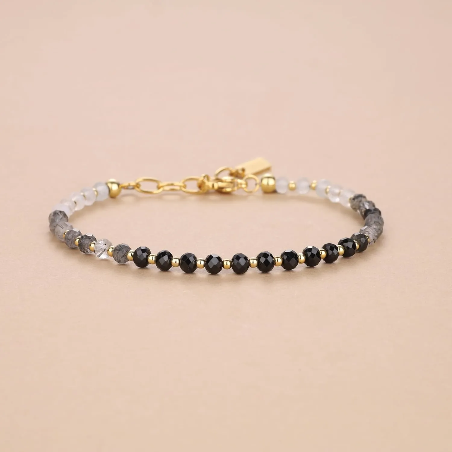 COAI Healing Crystal Bracelet for Women, Women's Gradient Beaded Bracelet 4mm