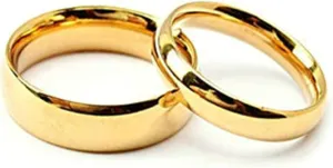 Couple Rings Set Promise Rings, High Polished Bands Ring Stainless Steel Couples Rings Customizable Gold