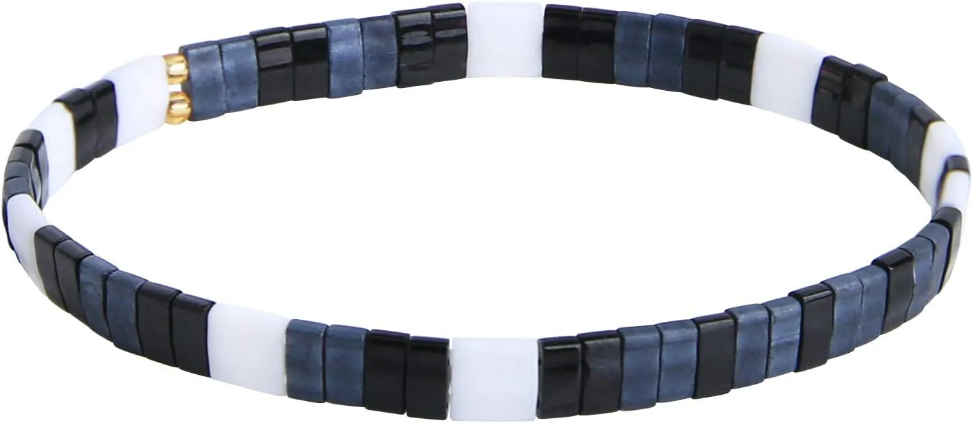CQUAN CHI Colorful TILA Stretch Bracelets Boho Friendship Bracelet Handmade Adjustable Bracelets for Women