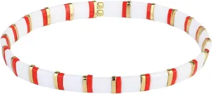 CQUAN CHI Delicate Tila Bracelet Stretch Beaded Bracelets Handmade Friendship Beads Bracelets for Women Jewelry