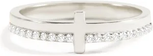 Cross Ring for Women, Pray On It Golden Cross Rings With Engrave Pray, Stackable Zirconia Christian Religious Jewelry Gift for Her