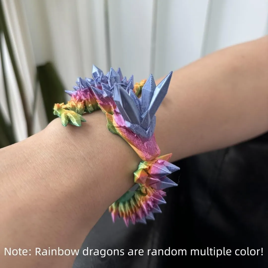 Crystal Dragon Charm Bracelets For Women Men - 3D Printed Bracelets - Cool Unique Hand Chain