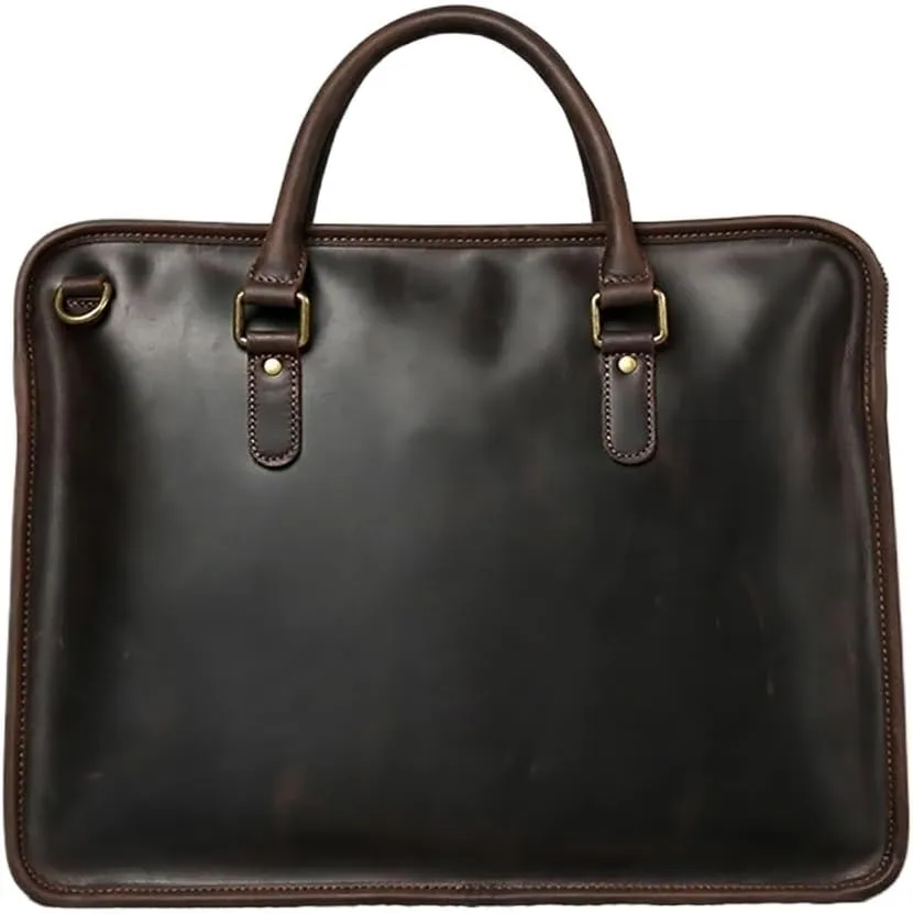CSCDD Genuine Leather Briefcase Men Bag Business Handbag Male Laptop Shoulder Bags Men Briefcase