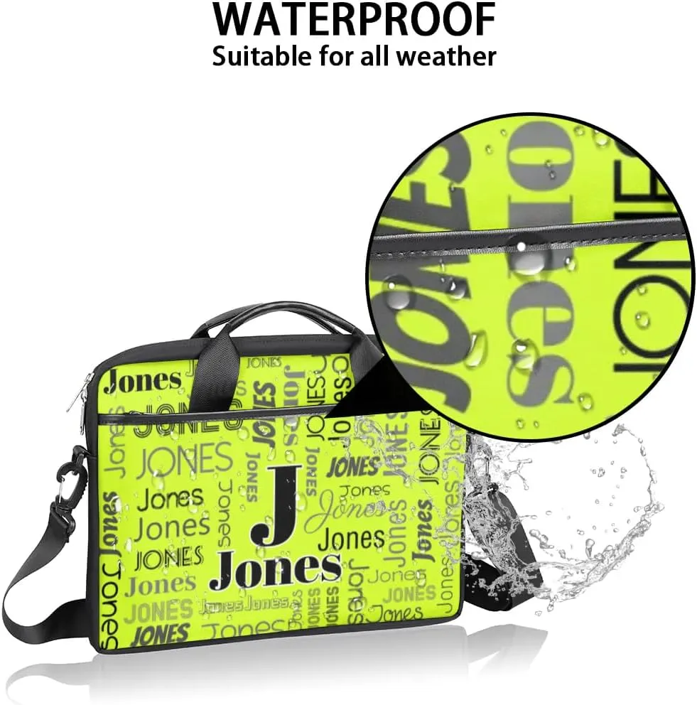 Custom Laptop Bag for Women Men Personalized Name 13 14 15.6 inch Laptop Messenger Shoulder Bags