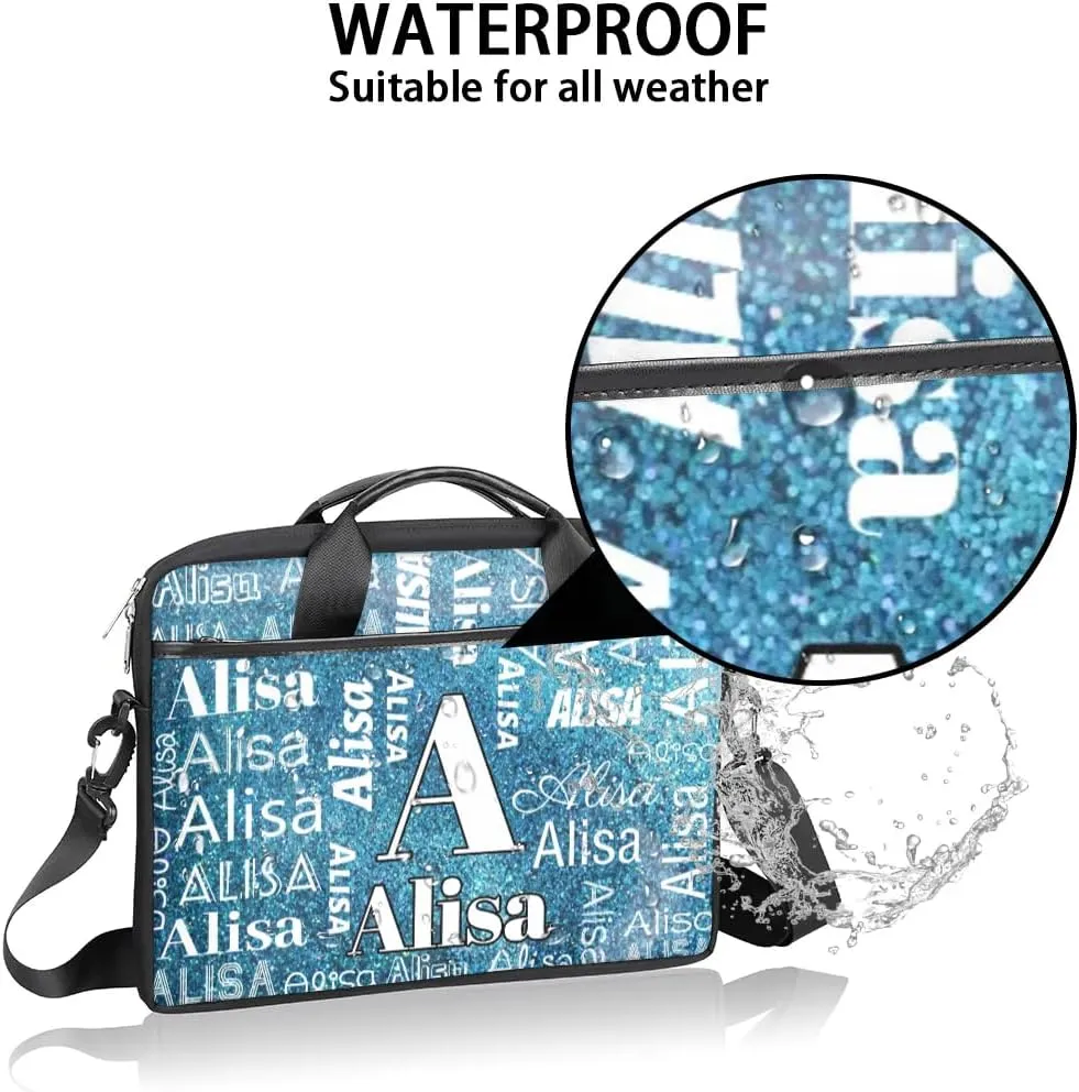 Custom Laptop Bag for Women Men Personalized Name 13 14 15.6 inch Laptop Messenger Shoulder Bags