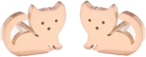 Cute Cat Tiny Stud Earrings for Women Teen Girls Stainless Steel Kitten Cartilage Small Studs Earring Simple Jewelry Gifts Birthday