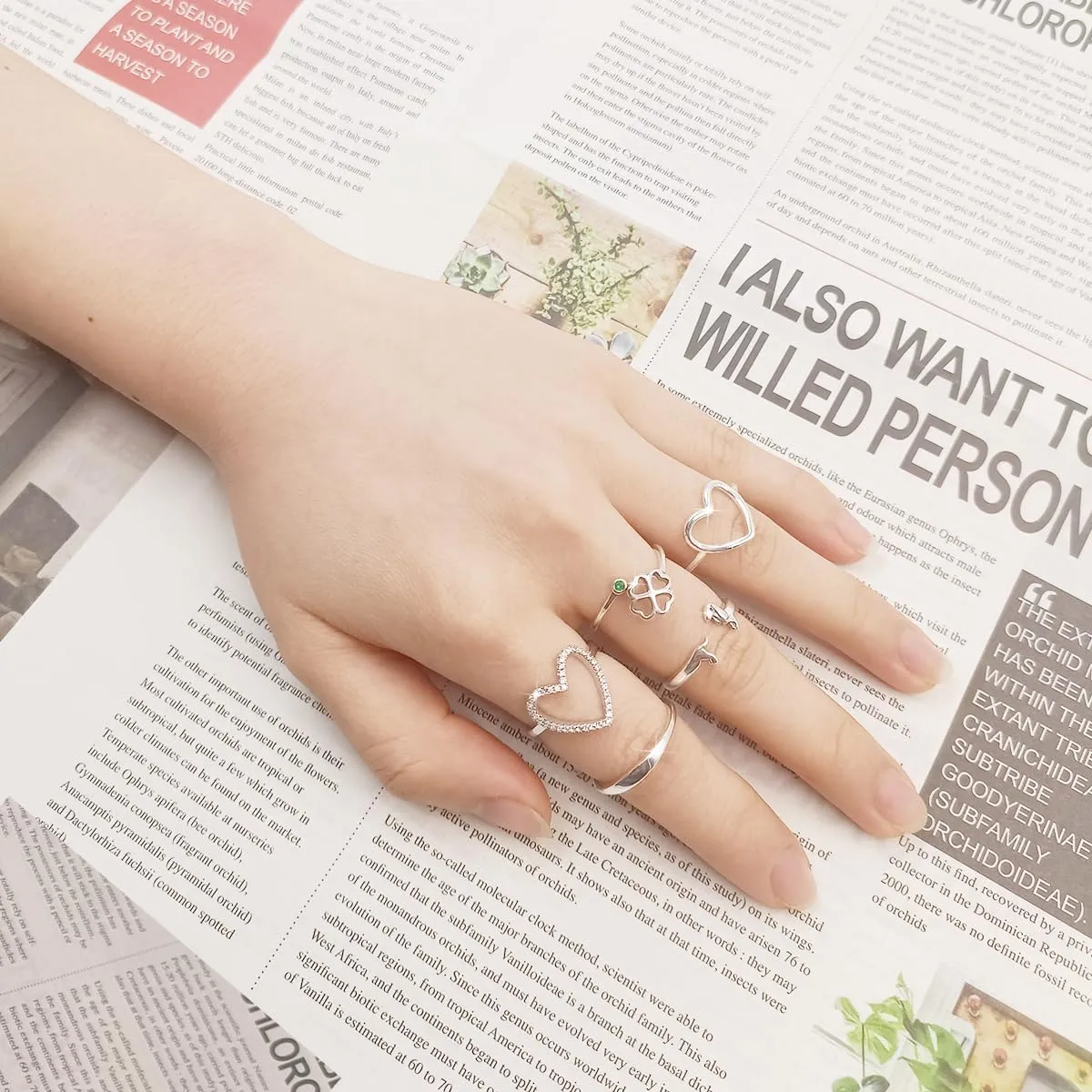 Dachshund Open Rings for Women S925 Sterling Silver