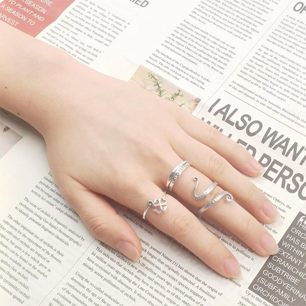Dachshund Open Rings for Women S925 Sterling Silver