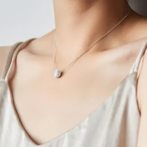 Dainty White Selenite Crystal Pendant 925 Sterling Silver Necklace and Healing Chakra Real Crystal Stone April Birthstone Handmade Choker Necklace Jewelry Gift for Women Young Lady 1 Bead