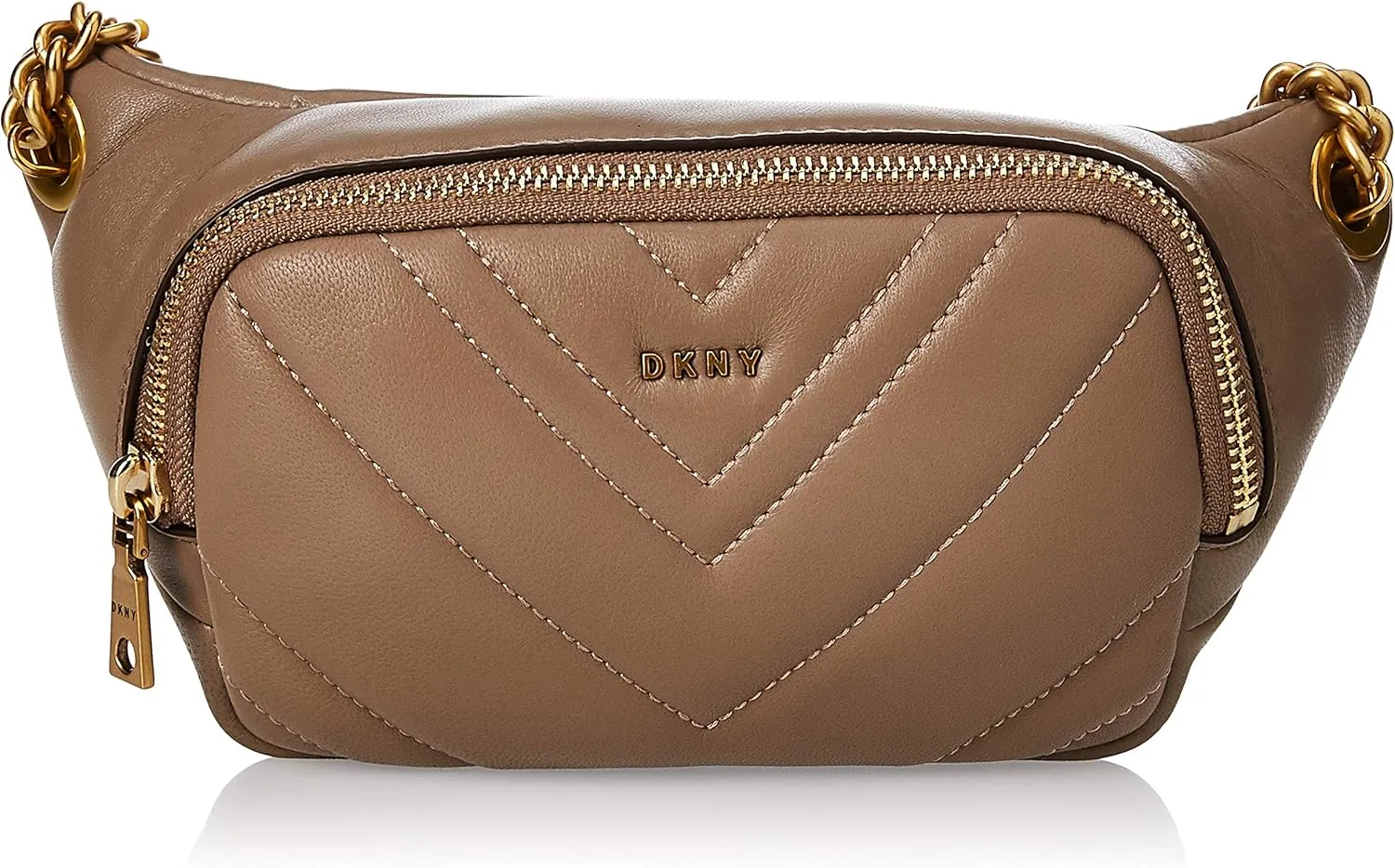 DKNY Vivian Chevron Quilted Leather Mini Belt Bag - Dune