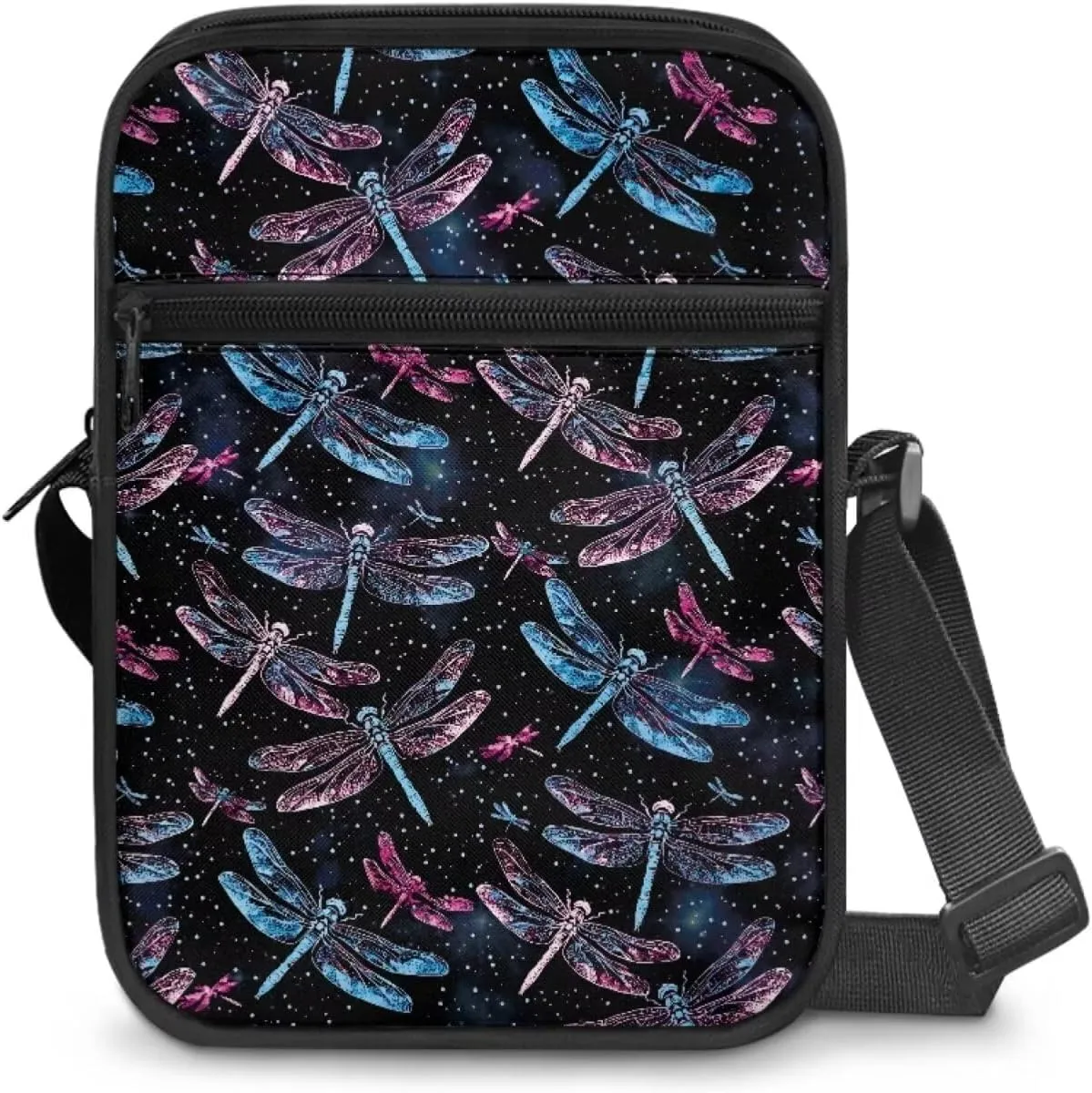 Dragonfly Print Shoulder Bags for Women, Cross-Body Bag Phone Case Small Sling Bag with Pockets