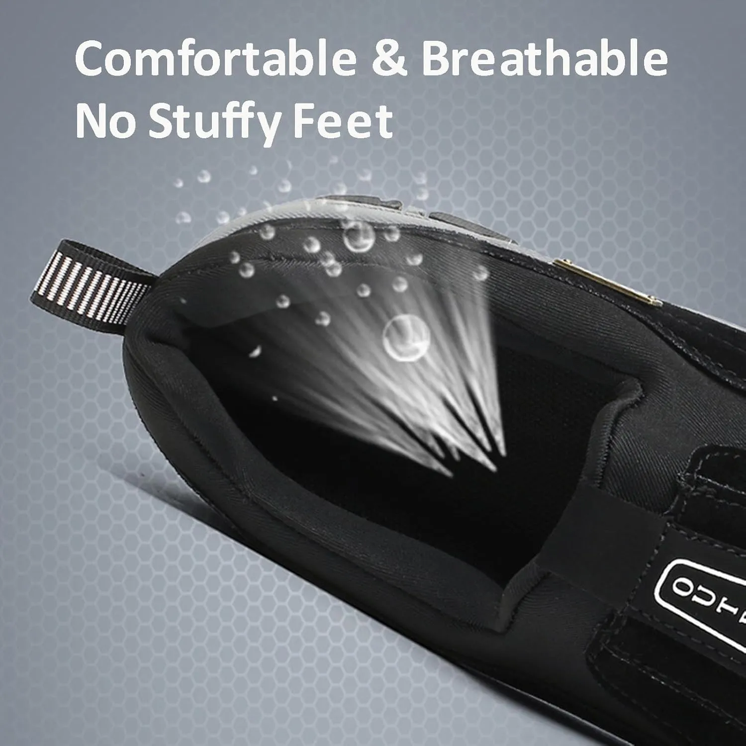 Enjerr Orthopedic Shoes Men Slipon, Outdoor Non-Slip Comfy Arch Support Walking Shoes for Balance