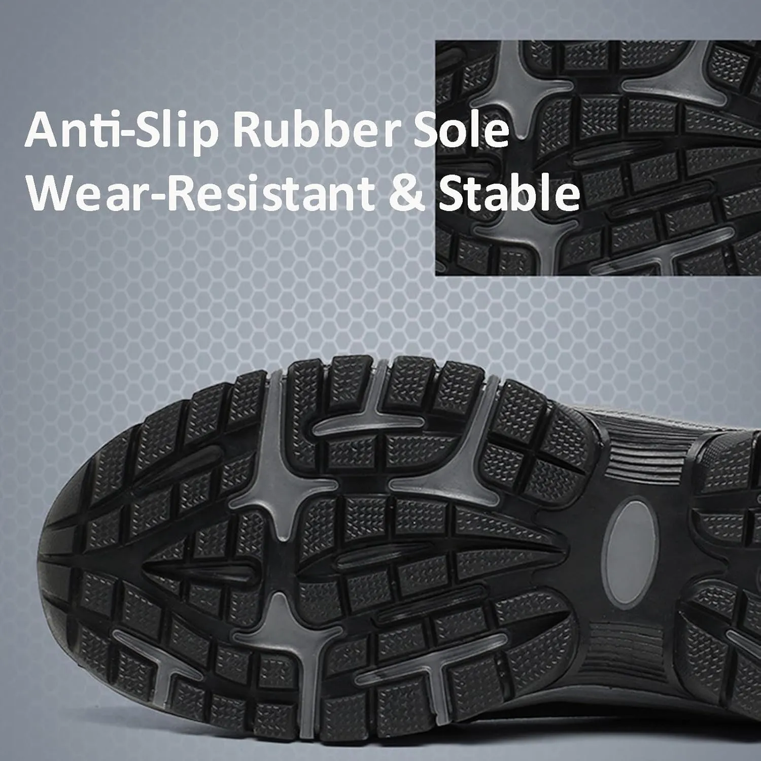 Enjerr Orthopedic Shoes Men Slipon, Outdoor Non-Slip Comfy Arch Support Walking Shoes for Balance