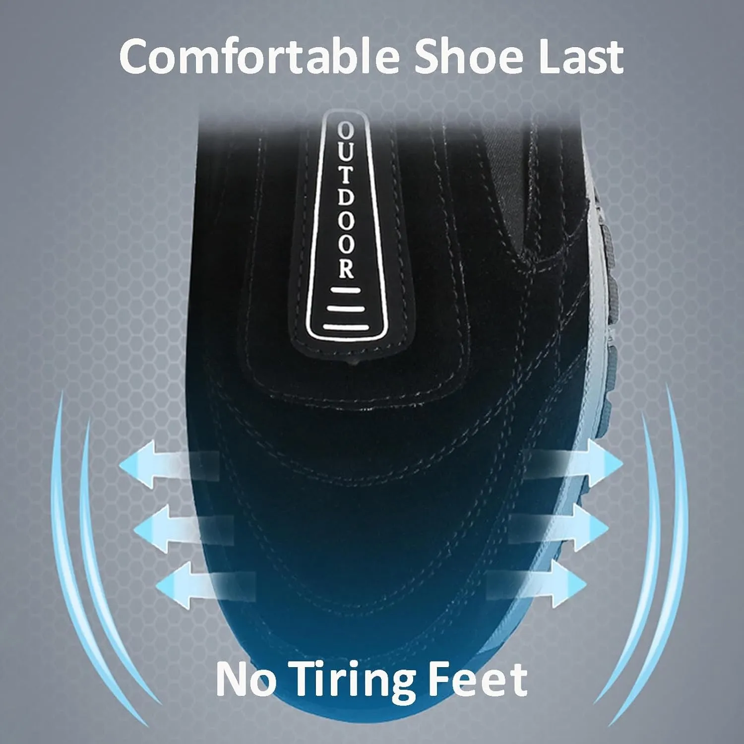 Enjerr Orthopedic Shoes Men Slipon, Outdoor Non-Slip Comfy Arch Support Walking Shoes for Balance