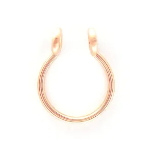 Fake Septum Ring Rose Gold Silver 18g Nose Cuff Non Pierced Jewelry Faux Piercing