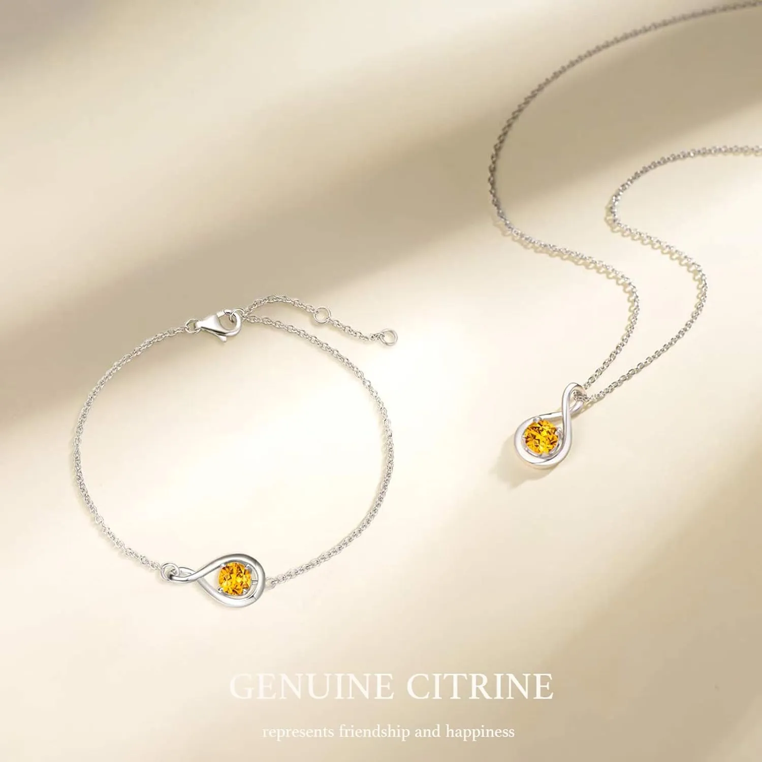 FANCIME Love Bracelet 925 Sterling Silver Infinity Birthstone Bracelets for Women Fine Jewelry Birthday Gifts for Her Mom Wife, Chain Length 6.7" 1.2" Extend
