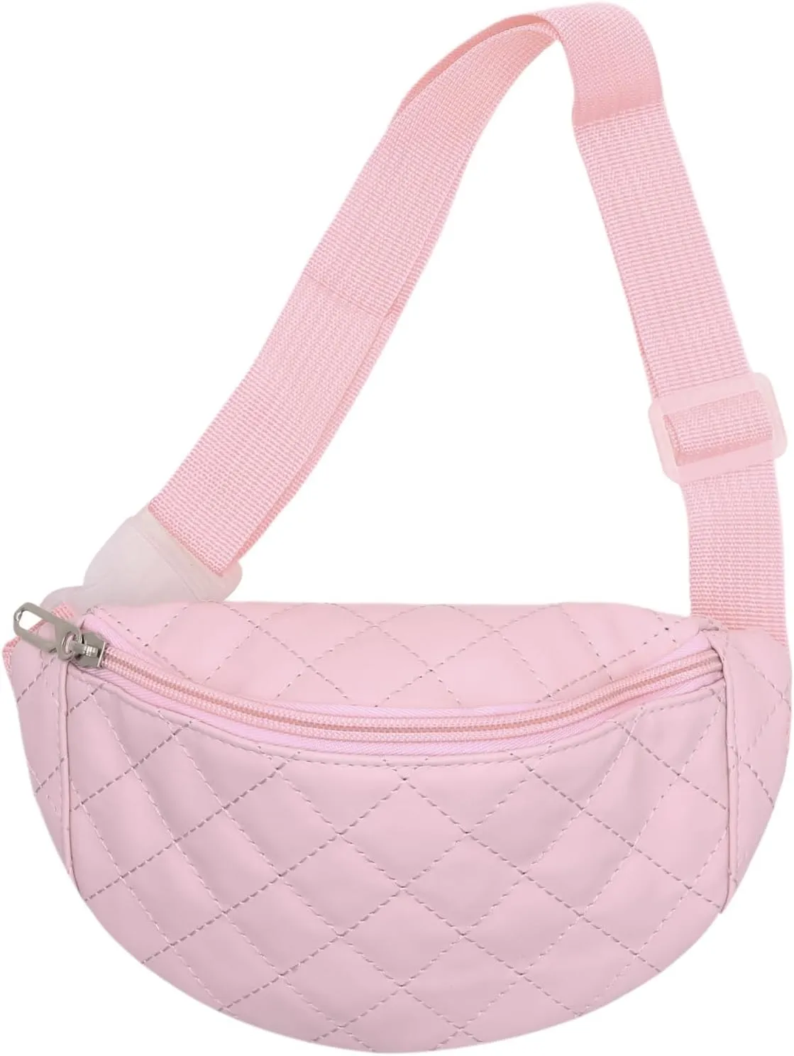 Fashion Quilted Fanny Pack for Girls Boys Kids Soft Small Waist Bag Crossbody Purse with Adjustable Belt