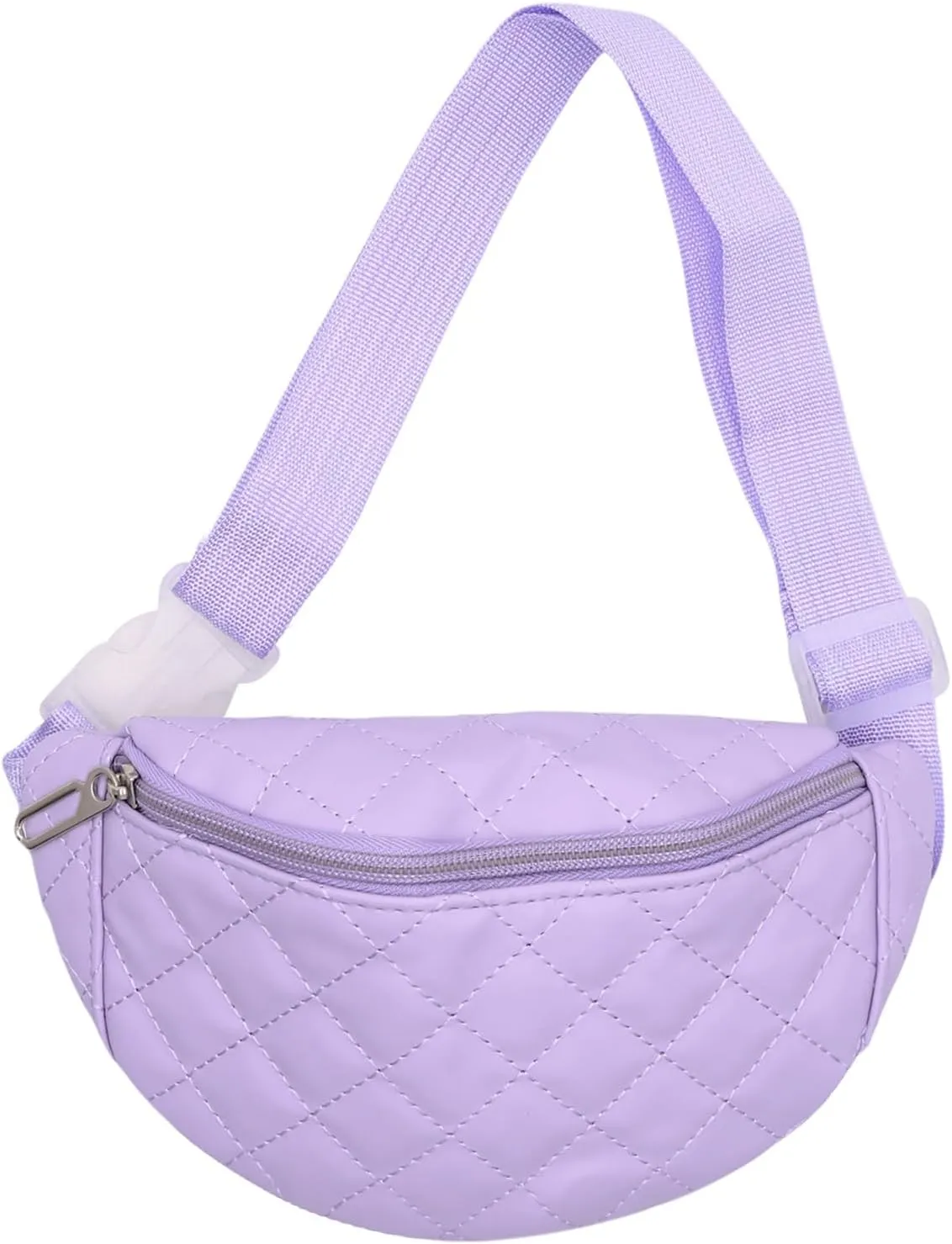 Fashion Quilted Fanny Pack for Girls Boys Kids Soft Small Waist Bag Crossbody Purse with Adjustable Belt