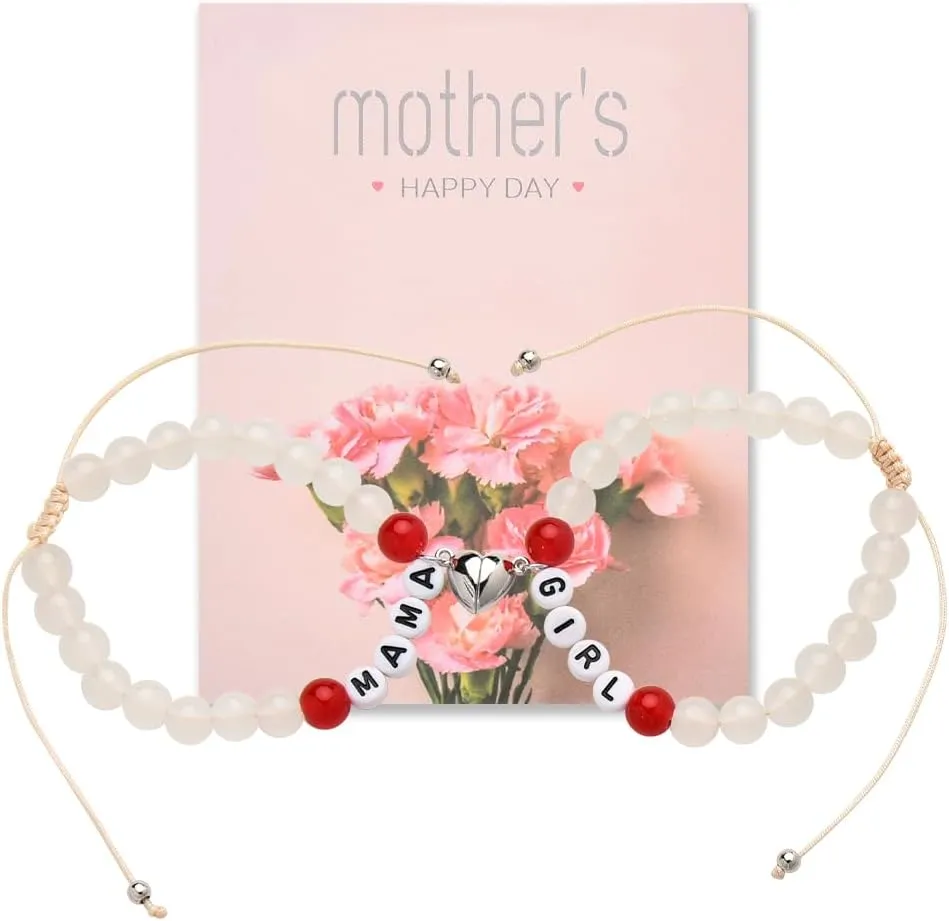 Father Mother Daughter Son Bracelets Mom Dad Gifts Daughter Son Matching Bracelets Birthday Mother Father's Day Gifts for Mama