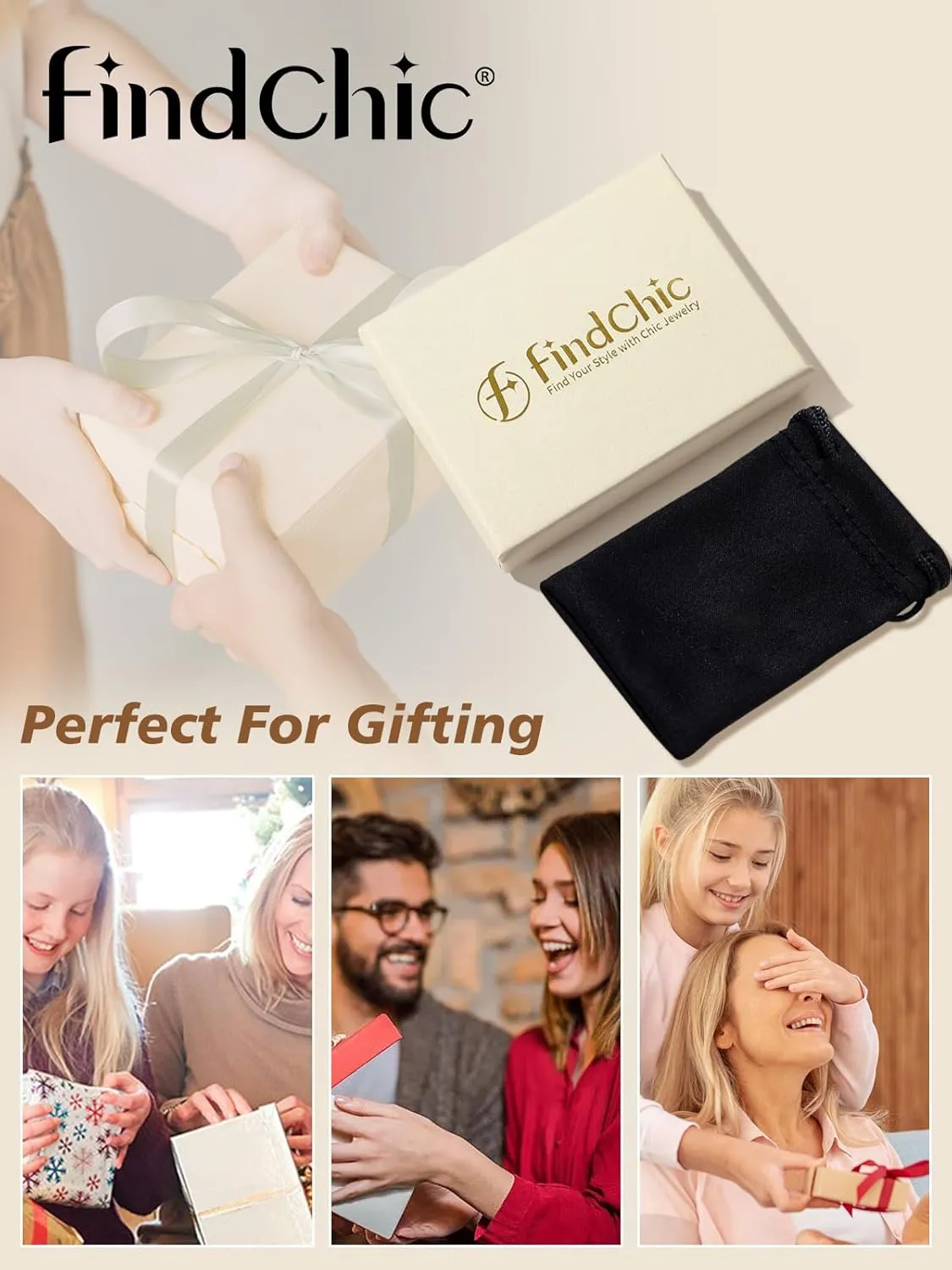 FindChic Dainty Initial Necklaces for Women Platinum Plated/Gold Plated Tiny Letter Necklaces Birthday Gifts for Daughter Mom Gf, with Gift Box