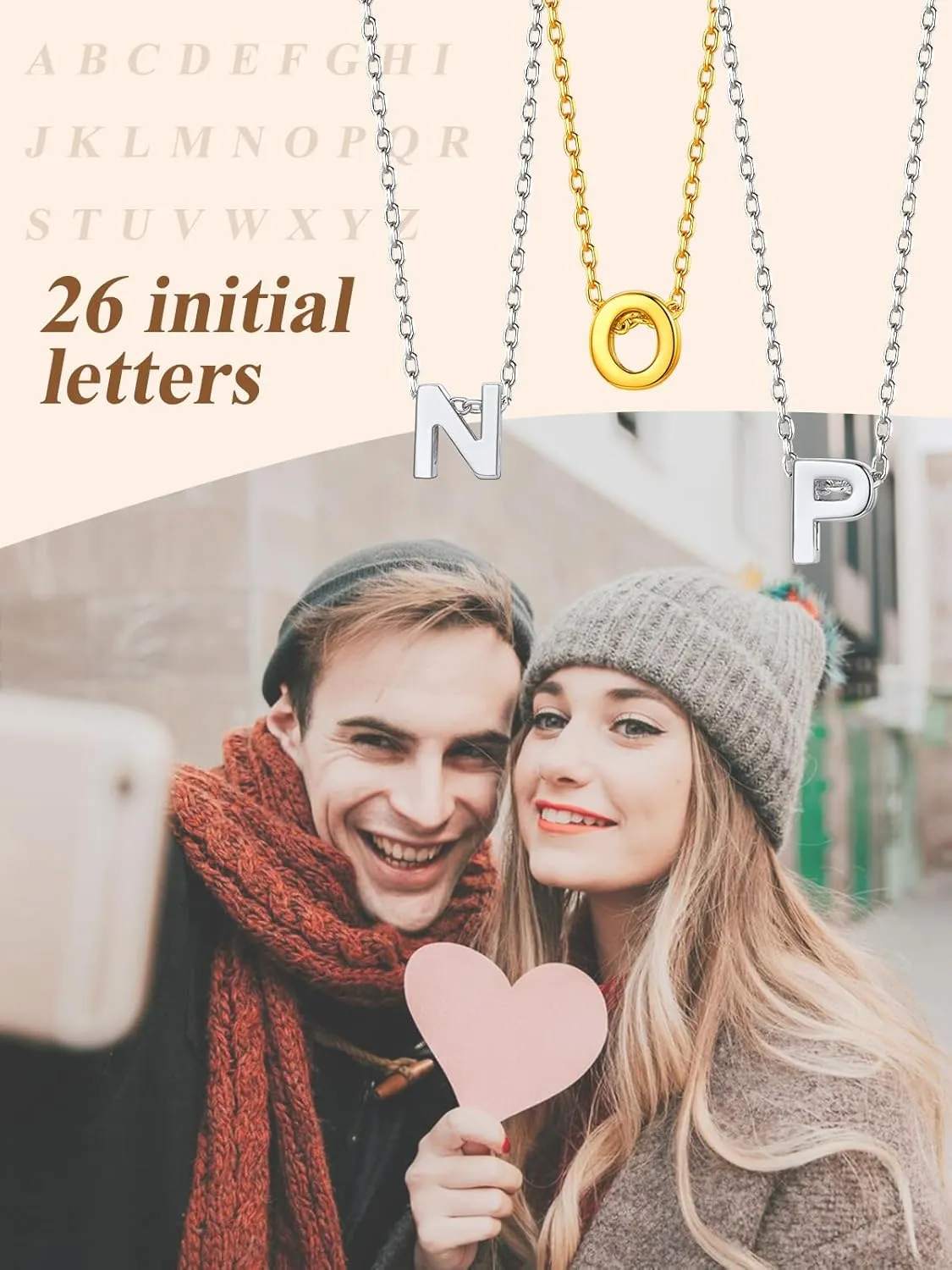 FindChic Dainty Initial Necklaces for Women Platinum Plated/Gold Plated Tiny Letter Necklaces Birthday Gifts for Daughter Mom Gf, with Gift Box